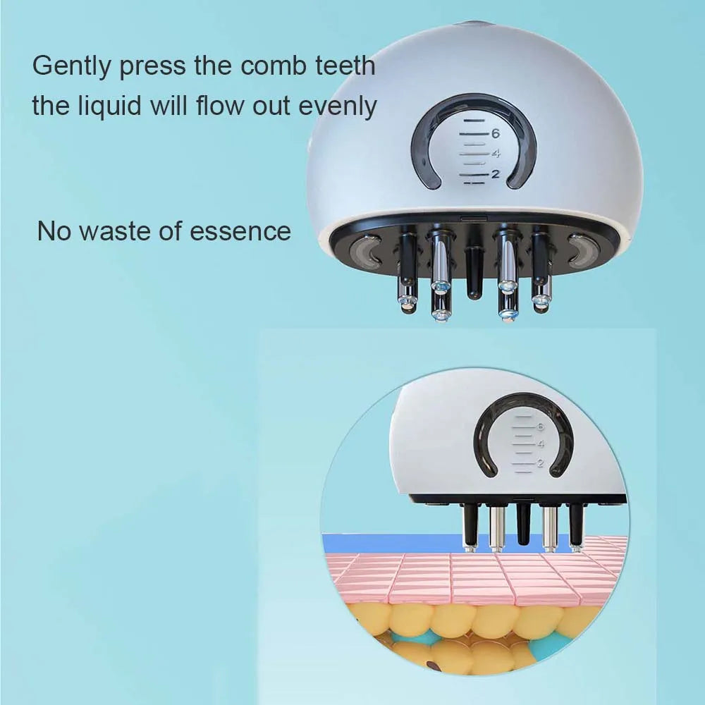 Led Scalp Applicator Hair Growth Liquid Comb Hair Care Treatment Mini Essential Oil Guiding Scalp Massager Brush Men Women