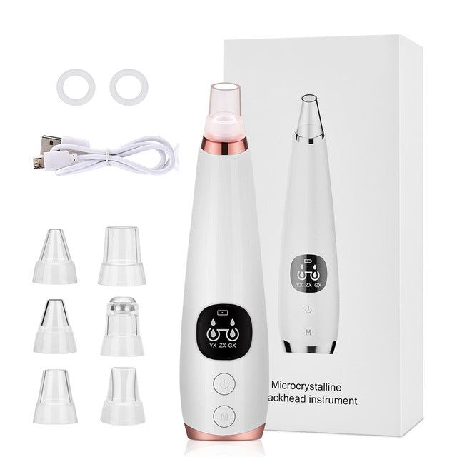 Skin Care Face Deep Pore Acne Pimple Removal Vacuum Suction Facial Diamond Beauty Tool