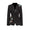 Elegant solid color slim fit deep V-neck sequined suit jacket