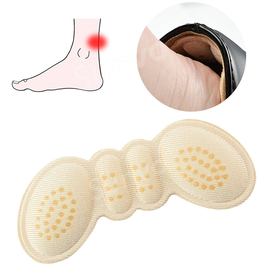 Two pairs women Insoles for Shoes High Heels Adjust Size Adhesive Heel Liner Grips Protector Sticker Pain Relief Foot Care Inserts