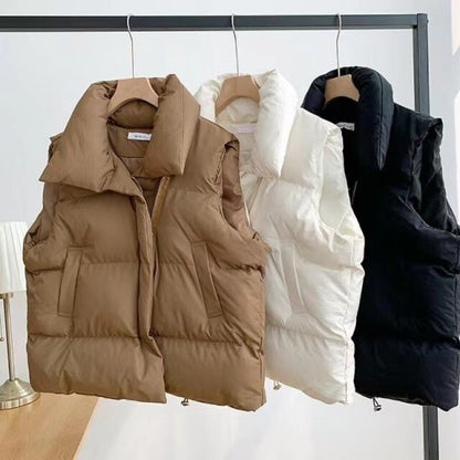 Autumn and winter short down cotton vest women's versatile jacket trend