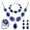 925 Silver Jewelry Sets For Women Earrings Pendant Necklace Rings Bracelet