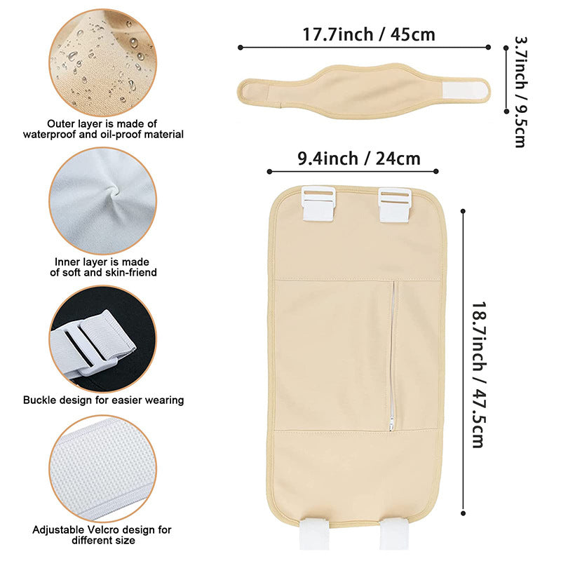 Castor oil bag reusable soft anti oil leakage care essential oil auxiliary bag waist belt protection