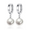 White Pearl Pendant Earrings For Women Ladies Wedding Engagement 925 Jewelry