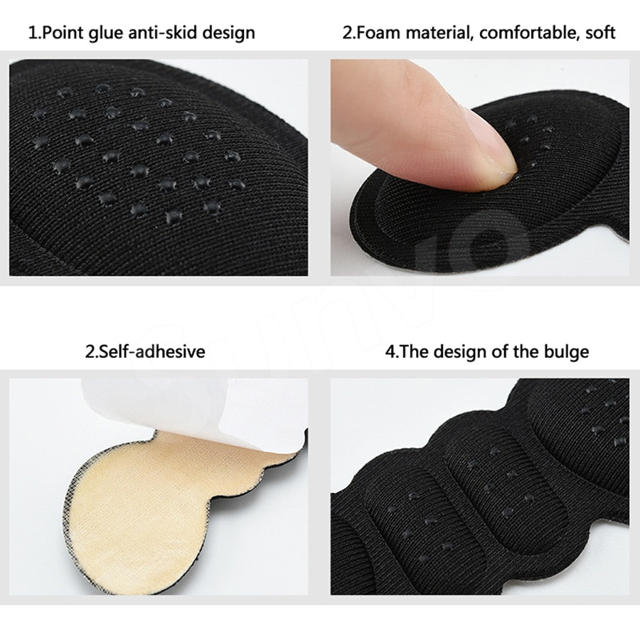 Two pairs women Insoles for Shoes High Heels Adjust Size Adhesive Heel Liner Grips Protector Sticker Pain Relief Foot Care Inserts